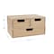 Martha Stewart Weston Stackable Light Natural Paulownia Wood Boxes W/ Drawers, Office Desktop Organizers, Set of 3 LY-E115118-3-NAT-MS - alternate 6